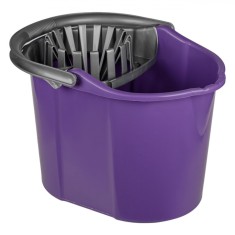 Găleată Mop cu Storcător și Roți, Capacitate 20L, Plastic, Mov