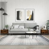 vidaXL Mese de cafea 2 buc. stejar fumuriu 50x46x35 cm lemn compozit