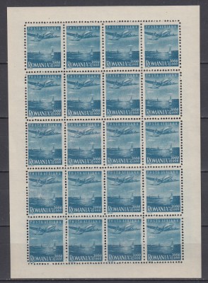 ROMANIA 1947 LP 218 - 1 MAI - ZIUA MUNCII POSTA AERIANA COALA 20 TIMBRE MNH foto