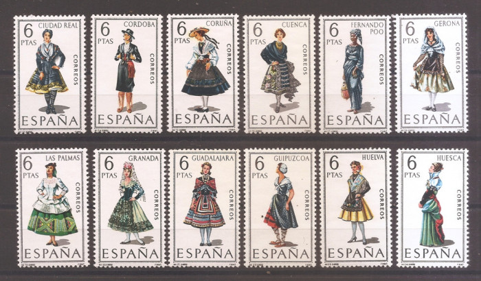 Spania 1968 - Costume traditionale, set complet, MNH