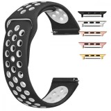 Cumpara ieftin Curea silicon compatibila Apple Watch 9|8|7|6|5|4|3|2|1 Series, 49mm|45mm|44mm|42mm, Negru/Alb