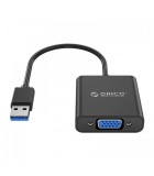 Cablu adaptor USB3.0 tata la VGA mama Orico UTV-BK negru 1920x1080P