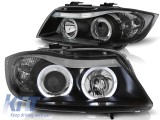 Kit de faruri tuning cu ochi de &icirc;nger halogen, potrivit pentru BMW 3 E90/E91 03.2005-08.2008, stanga si dreapta Performance AutoTuning