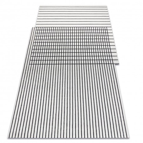 Covor PEARL 51333K cremă / negru - Linii exclusiv, structural, 192x290 cm