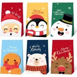 Set 12 Pungi de Cadou, Flippy, Tema Craciun, cu Personaje, 12 Stickere Incluse, 24 x 13 x 8 cm, din Hartie, Multicolor