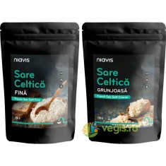 Pachet Sare Celtica Fina 250g + Sare Celtica Grunjoasa 250g