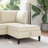vidaXL Taburet cu depozitare Crem Catifea 42027143
