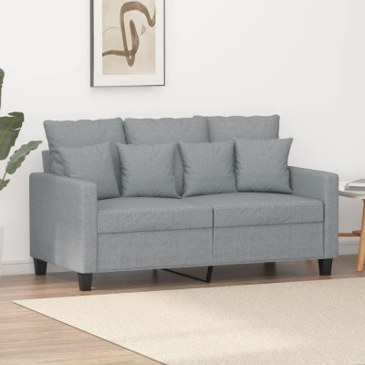 Canapea cu 2 locuri, gri deschis, 120 cm, material textil GartenMobel Dekor foto