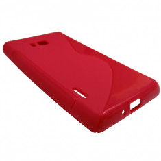 Husa silicon S-case rosie pentru LG Optimus L7 P700