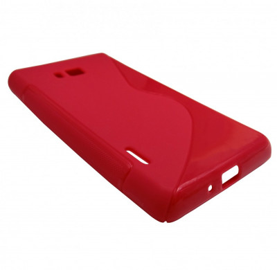 Husa silicon S-case rosie pentru LG Optimus L7 P700 foto