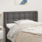 vidaXL Tăblie de pat cu aripioare gri 103x16x78/88 cm piele ecologică