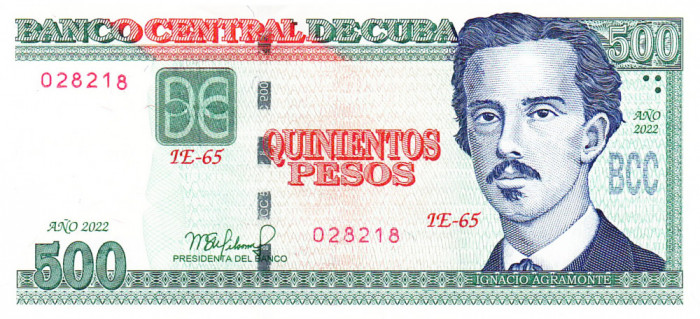 Cuba 500 Pesos 2022 P-131 UNC