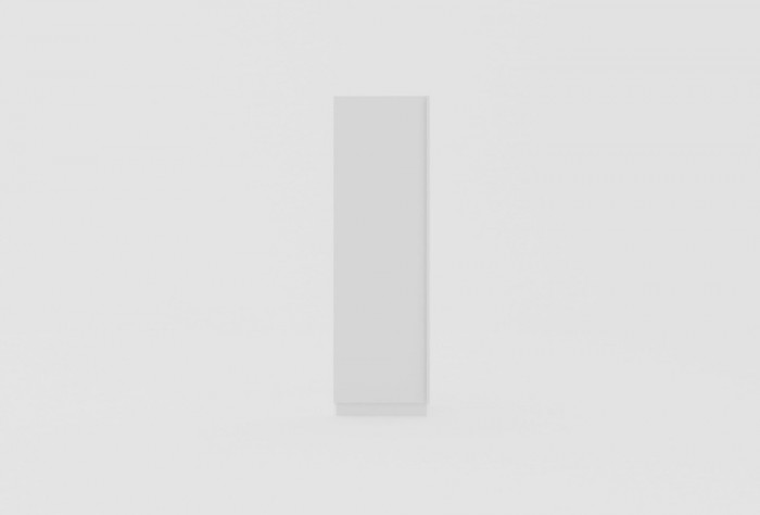 Serene, Dulap de haine cu o usa, 60x60x200 cm, alb premium, PAL 18mm, design unic, Serene by Fichi
