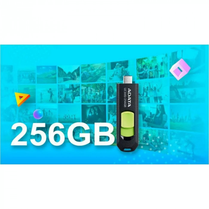 MEMORIE USB-C 256GB ADATA ACHO-UC300-256G-RBK