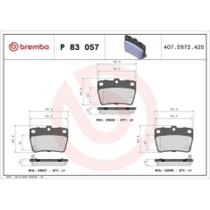 Placute frana Toyota Rav 4 I ( A1) 01.94-12.03, Rav 4 2 ( A2) 05.00-11.05, Spate, BREMBO
