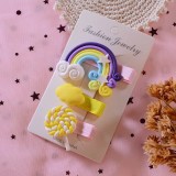 Cumpara ieftin Set de 3 clame clips - Yellow Rainbow, Superbaby