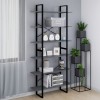 VidaXL Dulap &icirc;nalt, gri, 100x30x210 cm, lemn masiv de pin 806564
