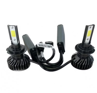 Set 2 becuri auto LED H7 F2 COB, 100W, BZRSH, lumina alb-rece, 12.000 lumeni, 12V foto