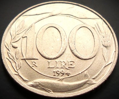 Moneda 100 LIRE - ITALIA, anul 1994 * cod 3199 = A.UNC foto