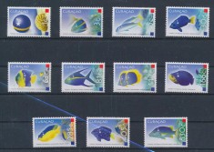 CURACAO -2011-PESTI-Serie completa de 11 timbre nestampilate MNH