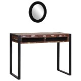 Cumpara ieftin Masă de toaletă cu oglindă multicolor 100x50x75 cm din lemn recuperat