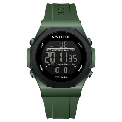 Ceas Barbati Naviforce 7117 Verde , Functii Multiple, Design Fashion, Rezistent la socuri, Rezistent la Apa 5ATM foto
