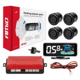 Senzori de parcare auto negri 18mm cu afisaj LED 3D, 12V, AMiO