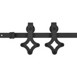 Cumpara ieftin Set feronerie pentru usi glisante SKIEN, negru, 183 cm, otel