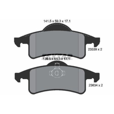 Placute frana Jeep Cherokee (Xj) 09.83-09.01, Grand Cherokee 2 (Wj Wg) 09.98-09.05, Spate, TEXTAR foto