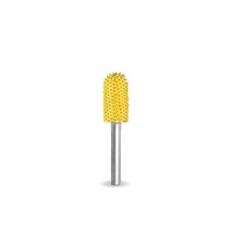 Biax sculptura lemn SABURR - cap cilindric rotund 6,4mm, tija 3,2mm, Granulatie Saburr FINA - GALBENA