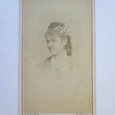 Fotografie pe carton 105 x 63 mm Franz Duschek-Bucuresci circa 1880