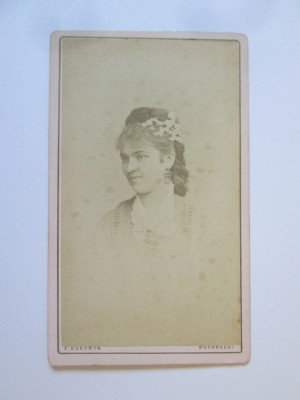 Fotografie pe carton 105 x 63 mm Franz Duschek-Bucuresci circa 1880 foto