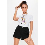 Tricou dama alb - Cool Unicorn - XL