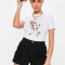 Tricou dama alb - Cool Unicorn - M