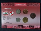 Seria completata monede - Liban 1996-2006, 5 monede, Asia