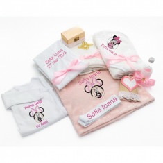 Trusou botez personalizabil 10 piese tematică Minnie Mouse