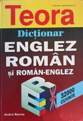 DICTIONAR ENGLEZ-ROMAN SI ROMAN-ENGLEZ 32.000 DE CUVINTE-ANDREI BANTAS-227775