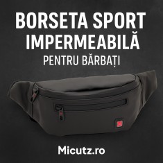 Borseta Sport Brau/Crossbody pentru barbati din Material Textil Impermeabil: Ideala pentru Activitati Fizice, 35x15x10 cm