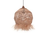 Cumpara ieftin Lustra Marjione din fibre eco culoare naturala 45x45x55+ cm