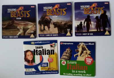 GRATUIT 3 DVD Walking whit Beast 2CD Learn Italian Daily Mail D17 foto