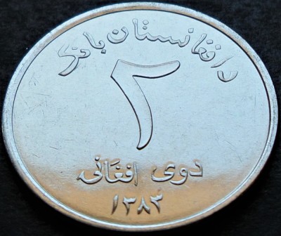 Moneda exotica 2 AFGHANIS - AFGANISTAN, anul 2004 * cod 354 B = UNC foto