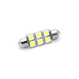 Set 10 becuri LED auto Sofit 39 mm, 12V, 1.5W, Carguard