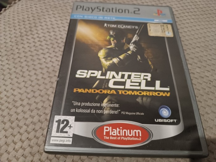 Joc original de colectie Tom Clancy Splinter Cell Pandora Tomorrow actiune , shoter, razboi pt ps2 playstation2 ps 2