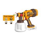 Pistol Vopsit Electric 20V 800ml/min Rezervor 1000ml cu Acumulator 2Ah si Incarcator CSGLI20042E &ndash; pistol pulverizare vopsea reglabil INGCO