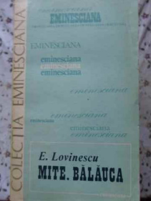 MITE. BALAUCA-EUGEN LOVINESCU foto