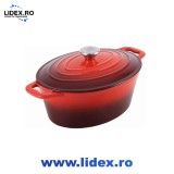 Oala fonta emailata tip roaster, 4 L 27.5x21x11 cm, pentru cuptor sau plita, potrivita pentru friptura, paine Xanten Carl Schmidt Sohn 070052