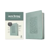 NLT Personal Size Giant Print Bible, Filament Enabled Edition (Red Letter, Leatherlike, Floral Frame Teal)