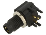 Conector M8 Tată 4 PIN 90&deg; Montare Panou 3A