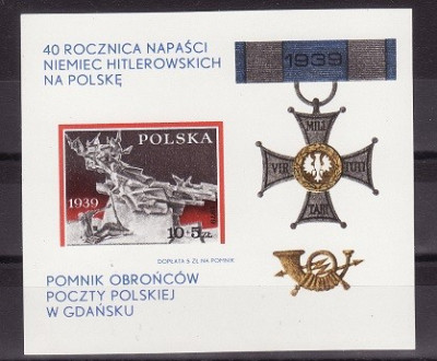 Polonia 1979 - Medalii bloc neuzat,perfecta stare(z) foto