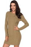 F680-14 Rochie tip pulover, model tricotat